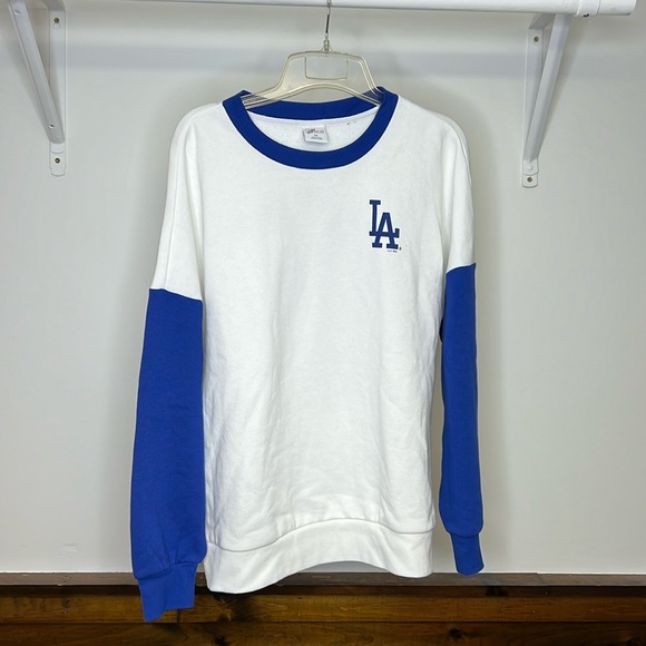 MLB Tops - LA Dodgers Women’s Bedazzled Team Spirit Crewneck Sweatshirt- M
